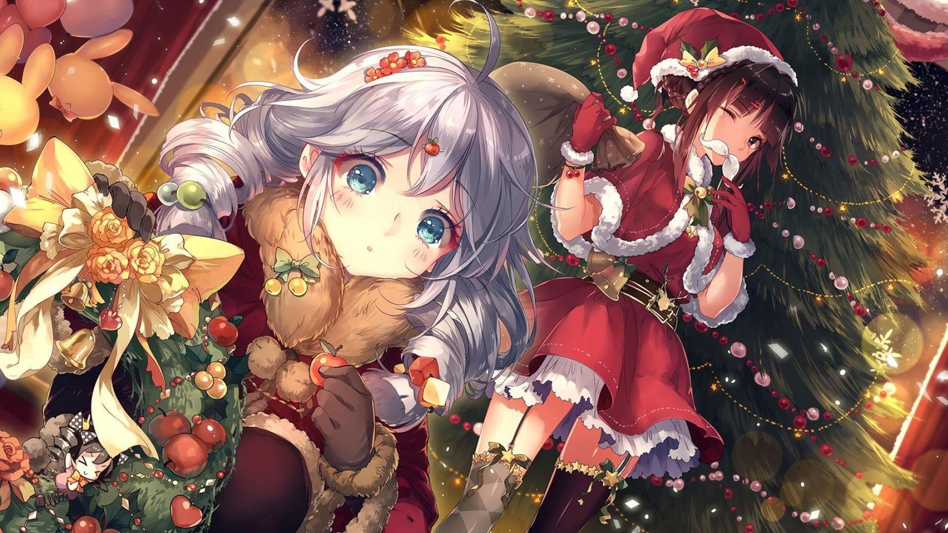 Cute Anime Christmas Girl Wallpapers