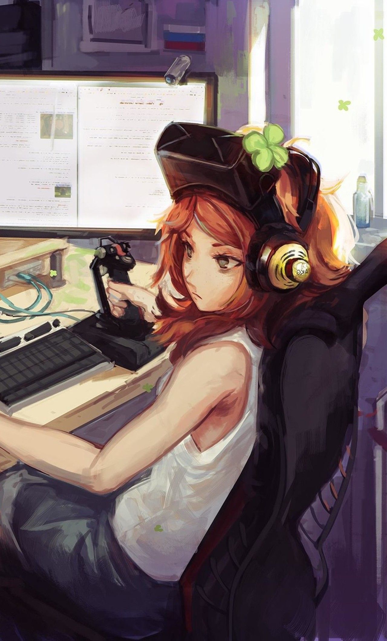 Cute Anime Gamer Girl Wallpapers