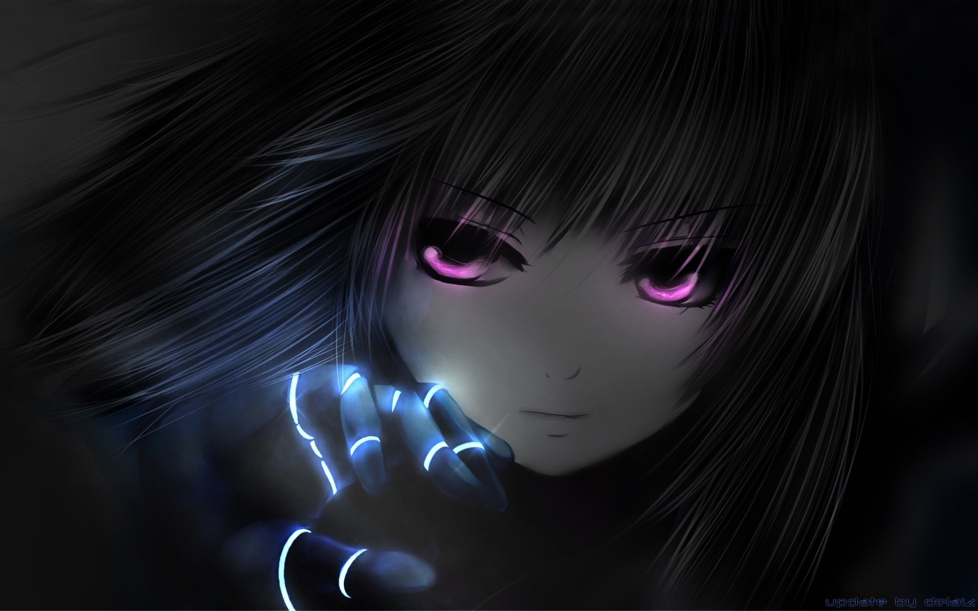 Cute Anime Girl Dark Wallpapers