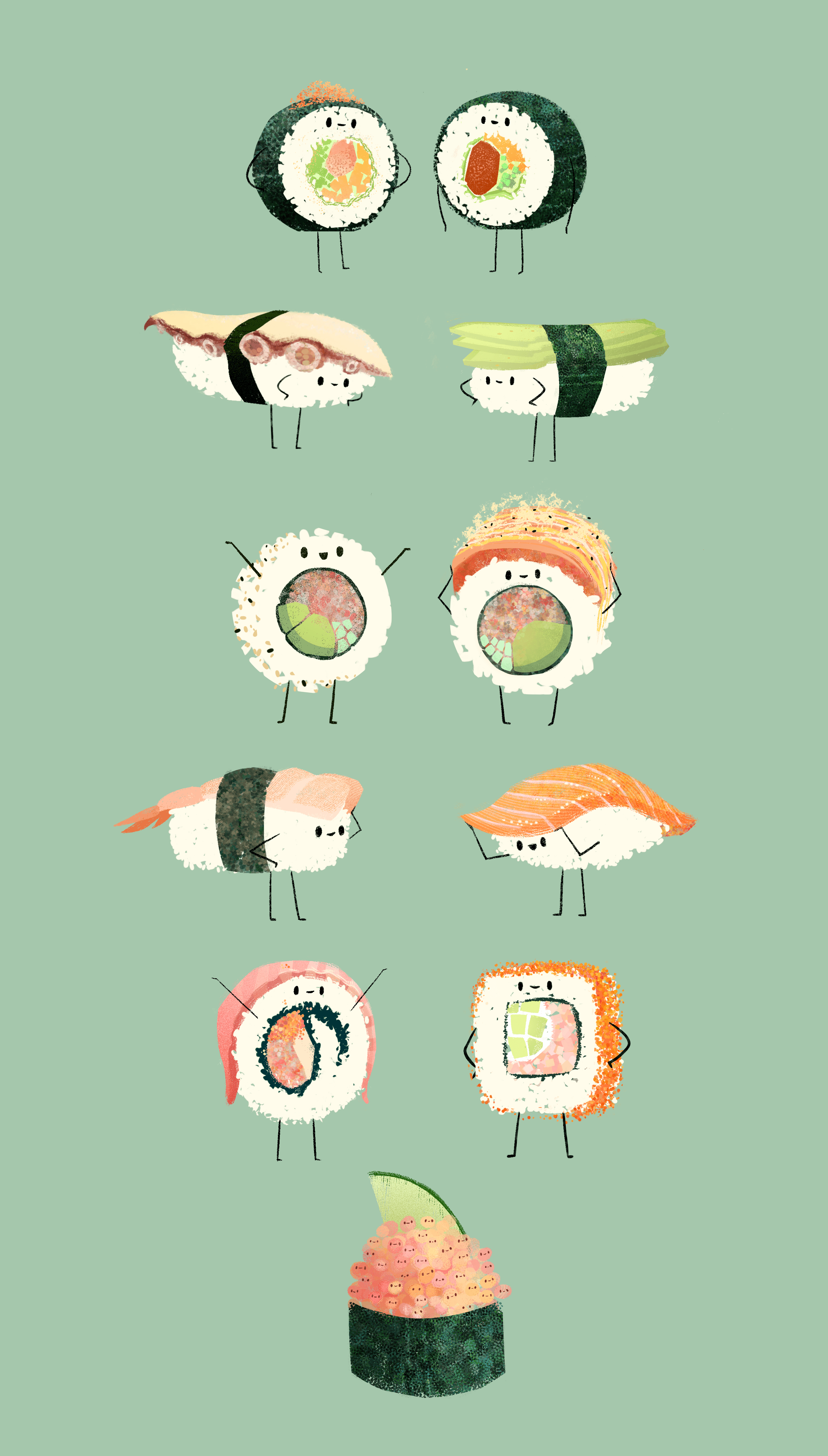 Cute Anime Sushi Wallpapers