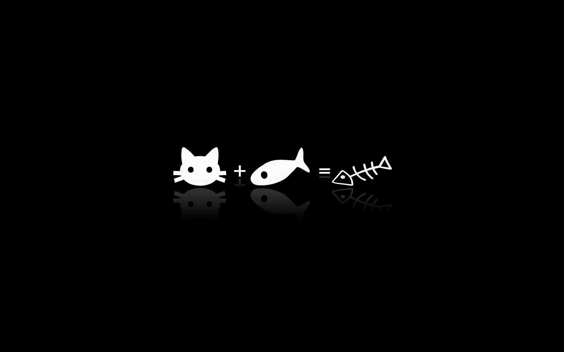 Cute Black Cat Cartoon Wallpapers