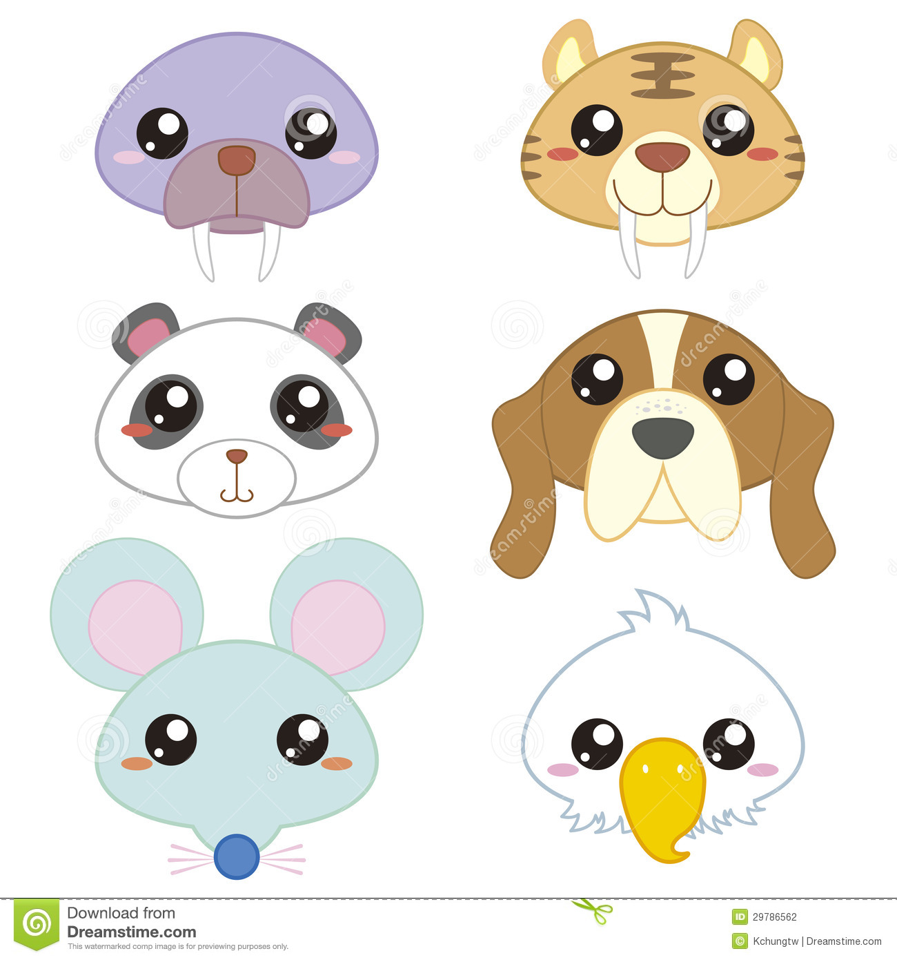 Cute Cartoon Animal Face Wallpapers
