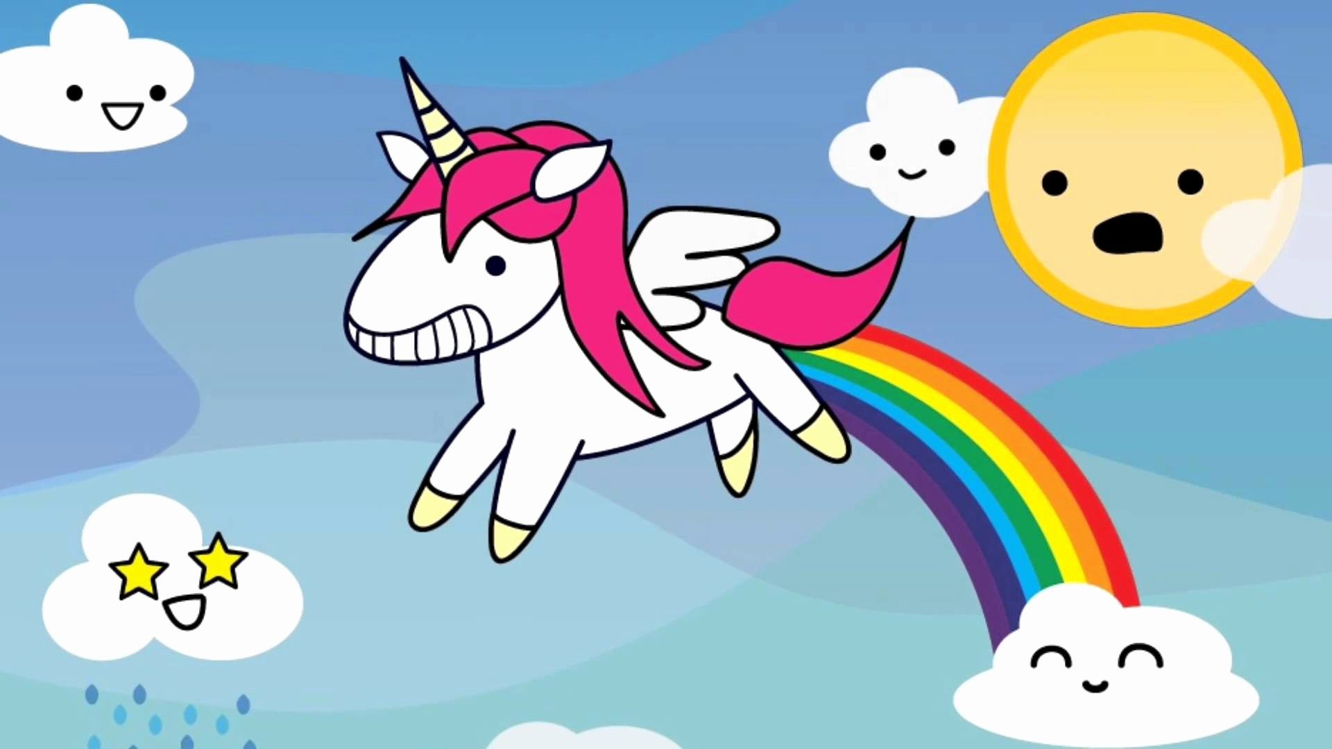 Cute Cartoon Unicorn Wallpapers Wallpapers