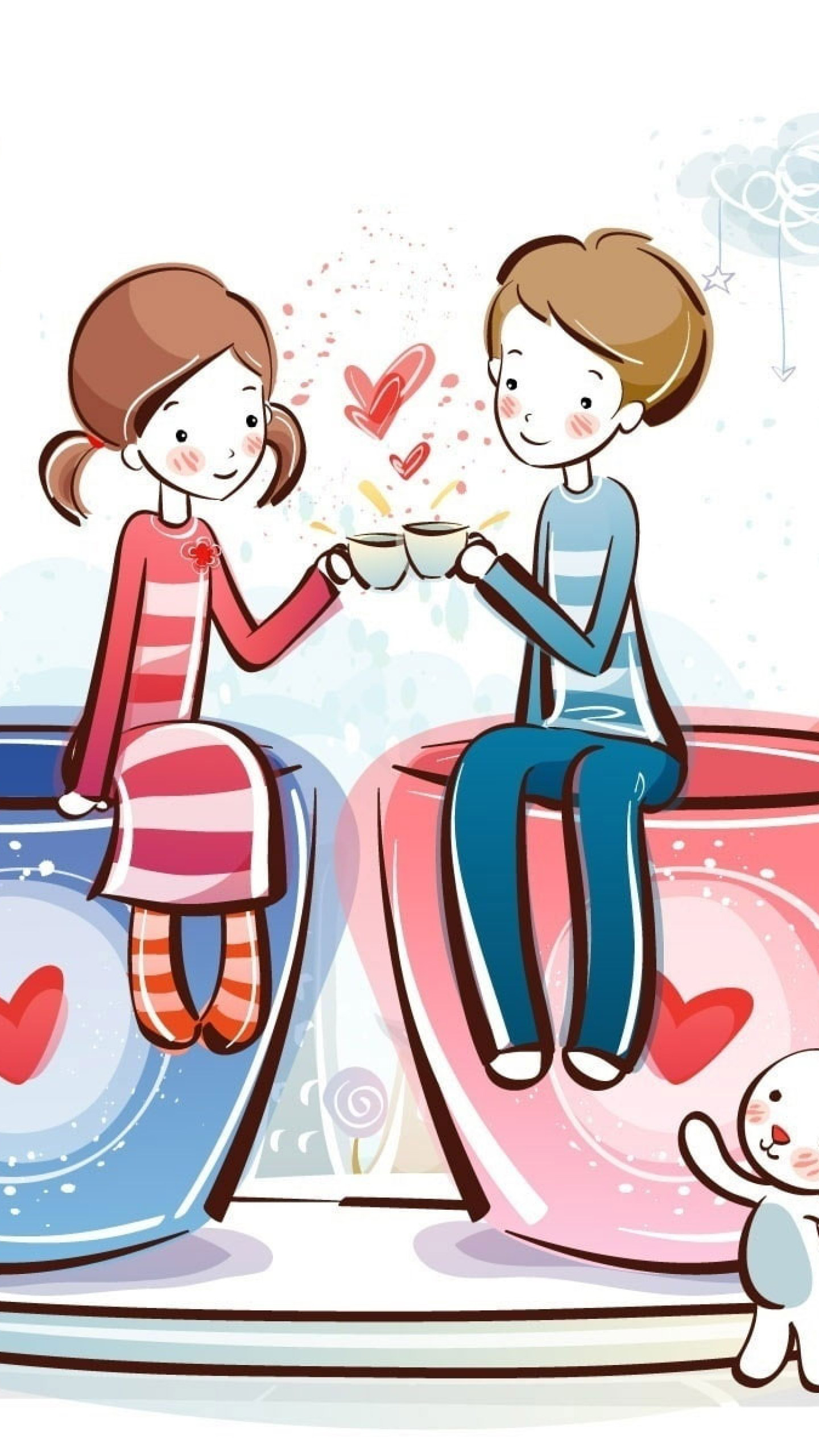 Cute Couple Art Wallpapers Wallpapers