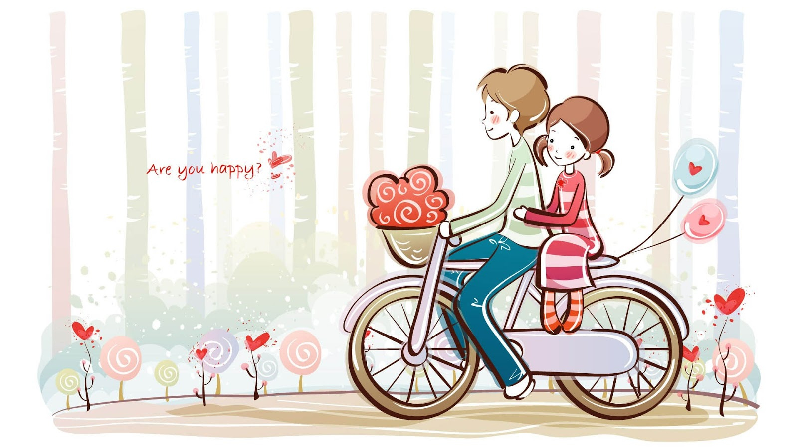 Cute Couple Cartoon Wallpapers Wallpapers