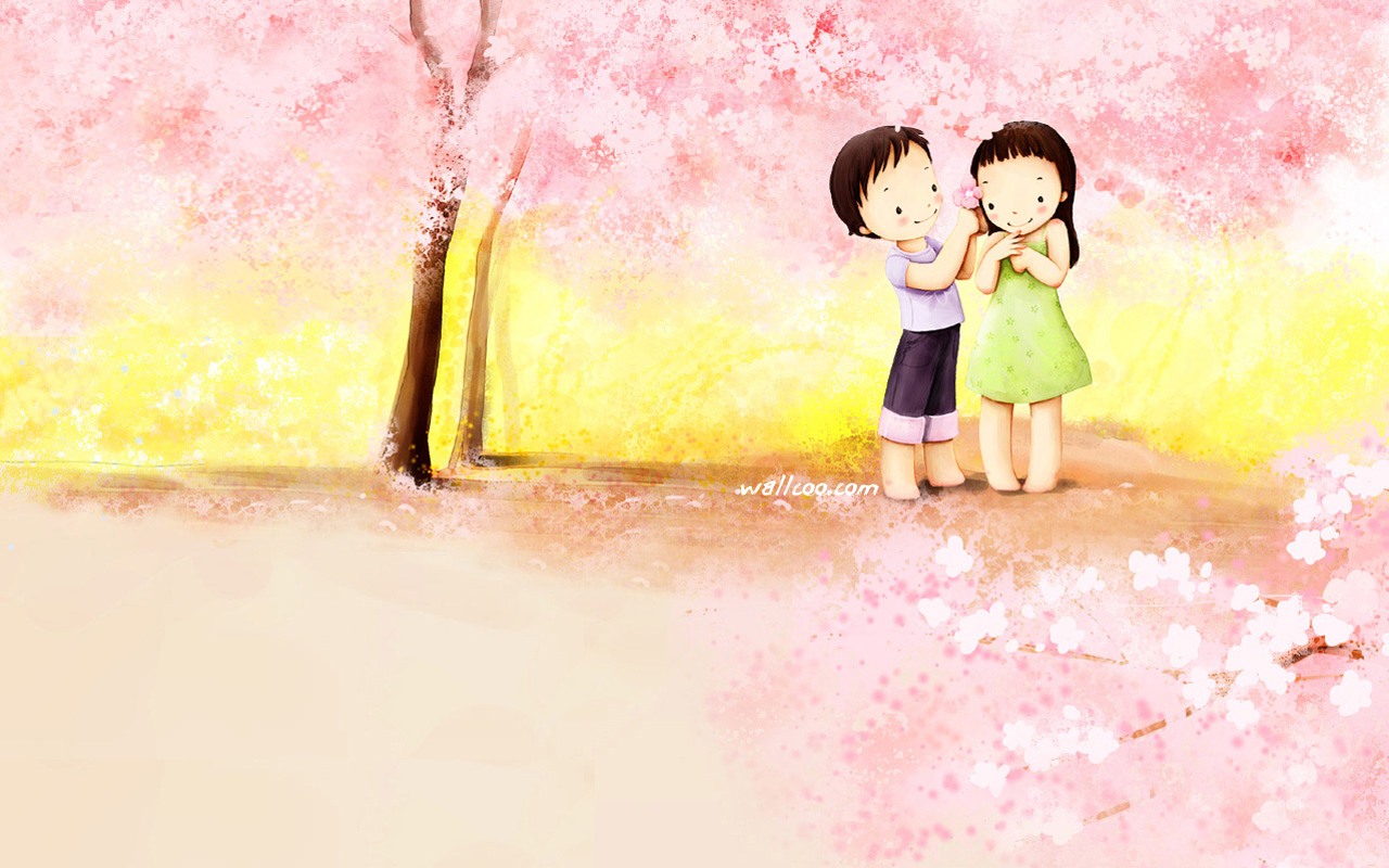 Cute Couples Cartoon Wallpapers