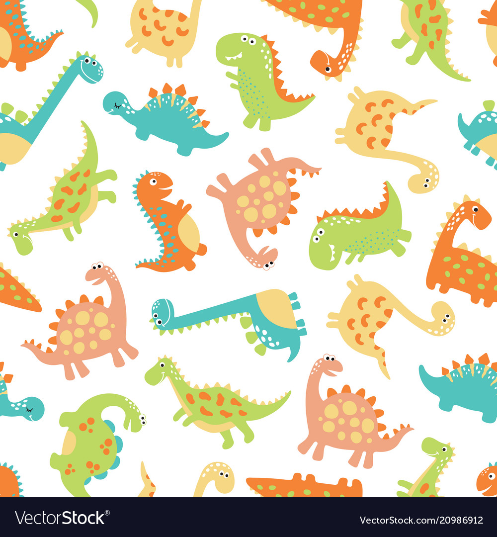 Cute Dinosaur Pattern Wallpapers