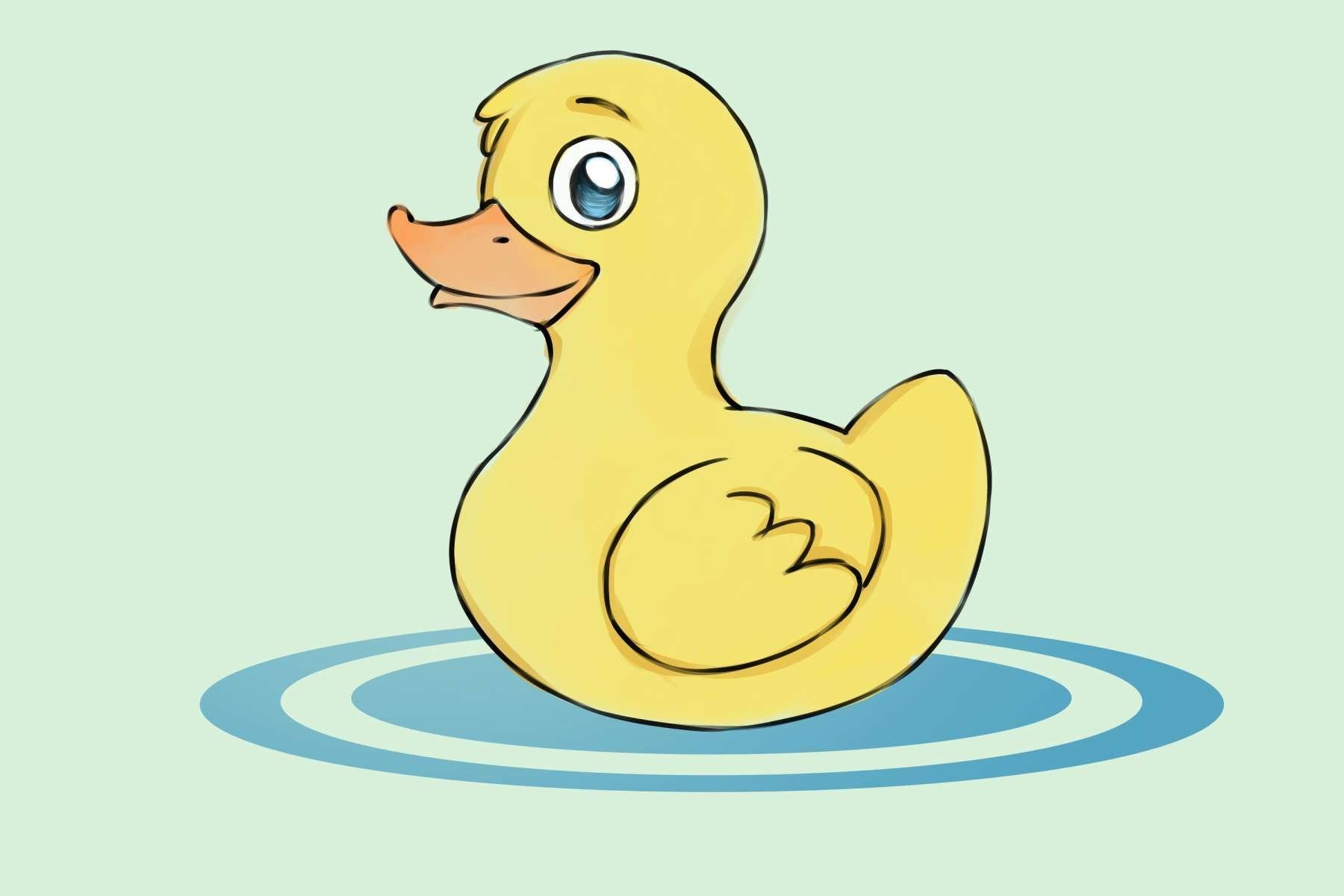 Cute Duck Drawing Wallpapers