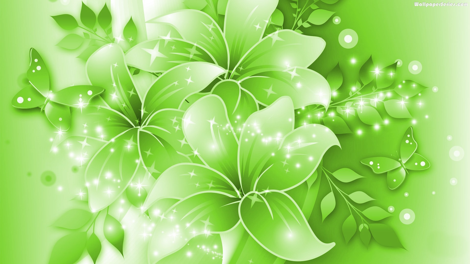 Cute Floral Green Wallpapers