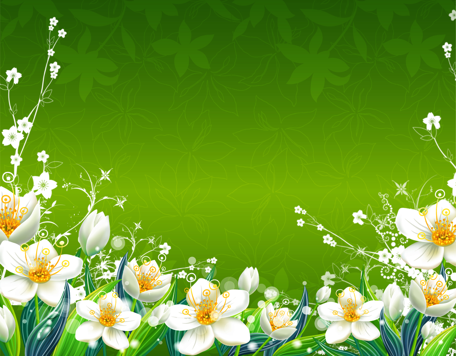 Cute Floral Green Wallpapers