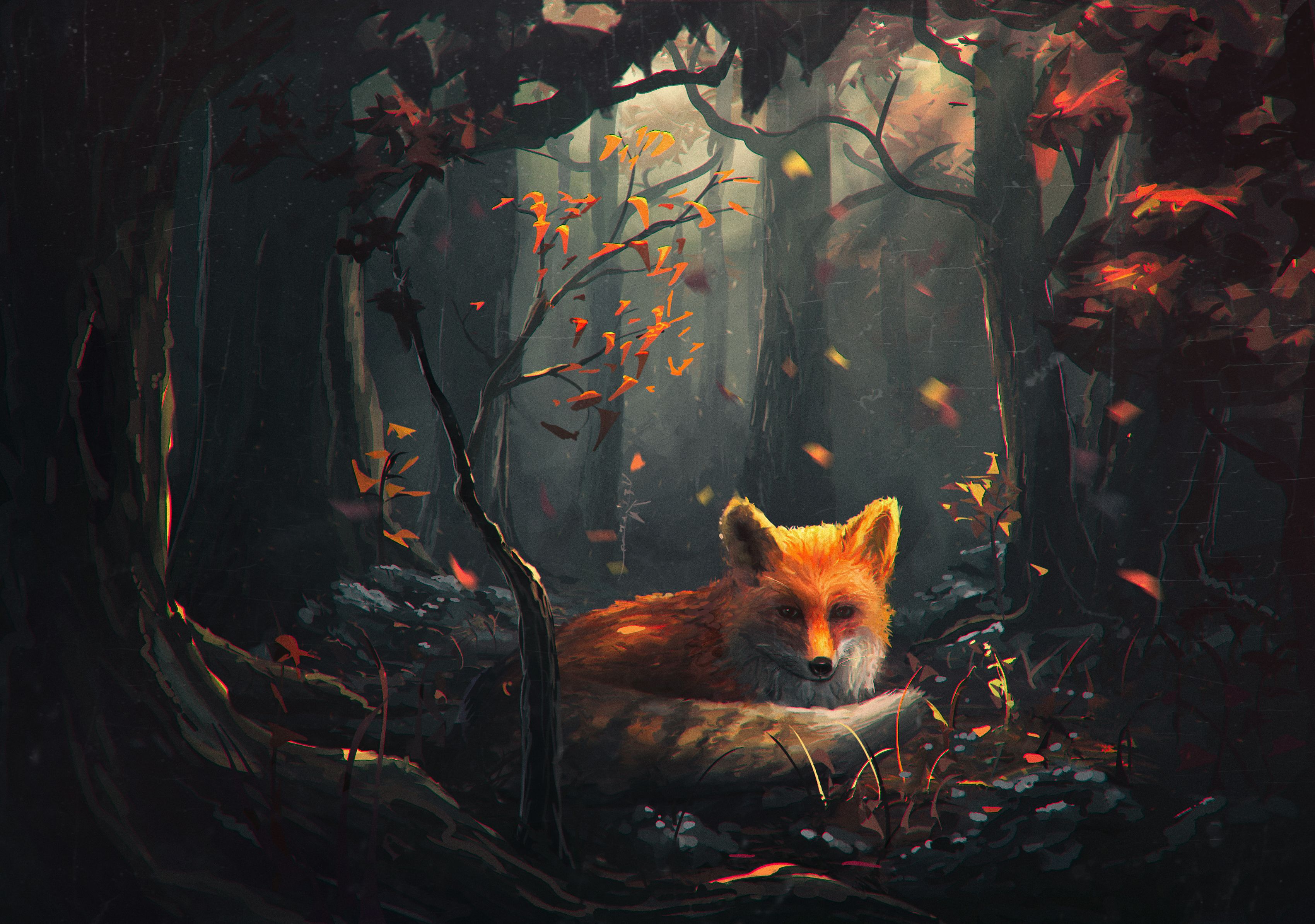 Cute Fox Art Wallpapers