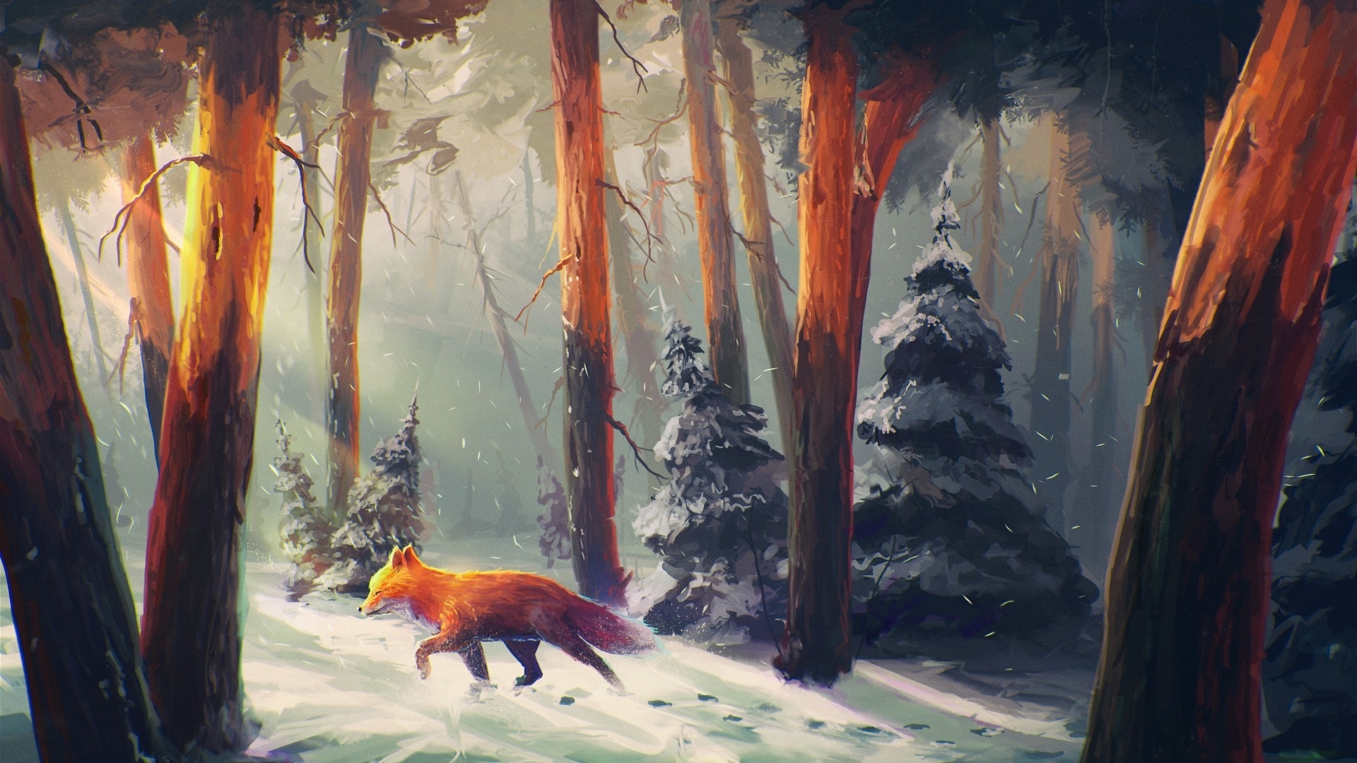 Cute Fox Art Wallpapers