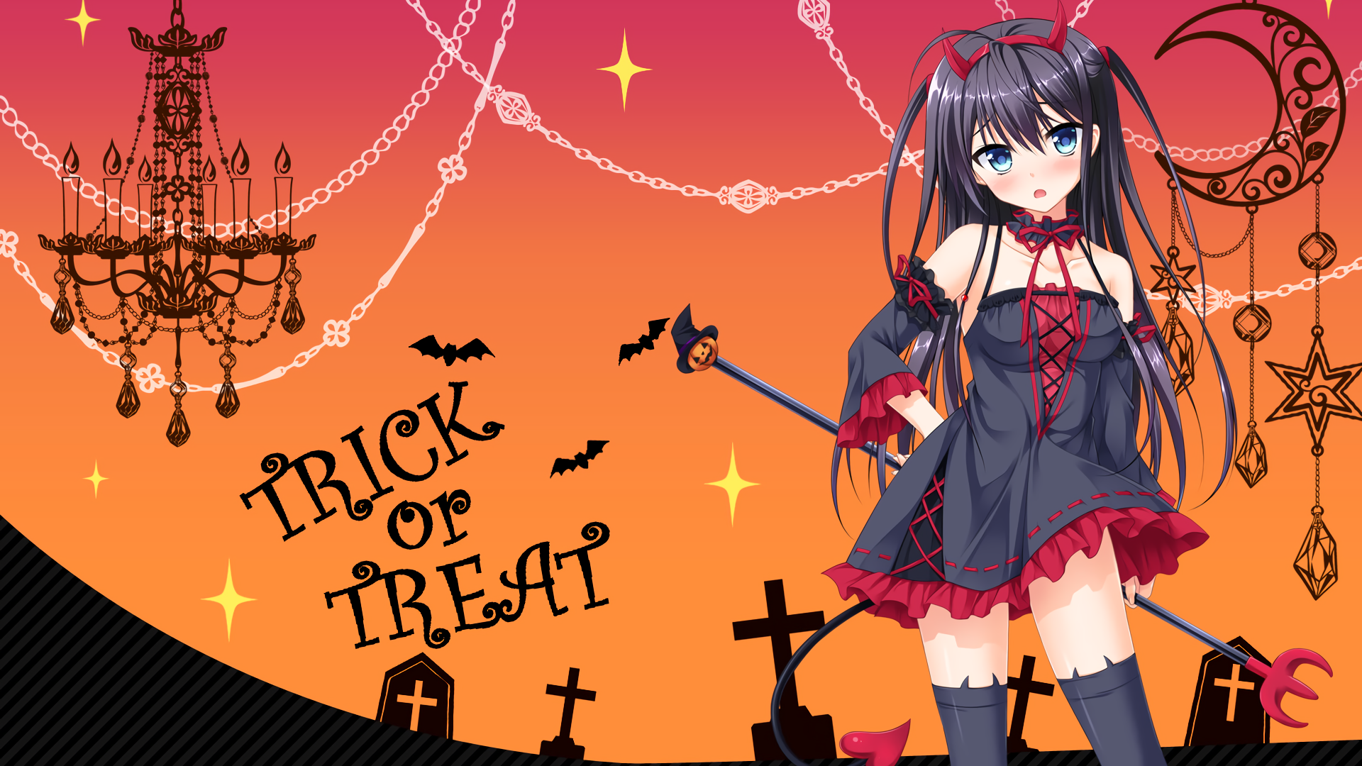 Cute Halloween Anime Girl Wallpapers Wallpapers