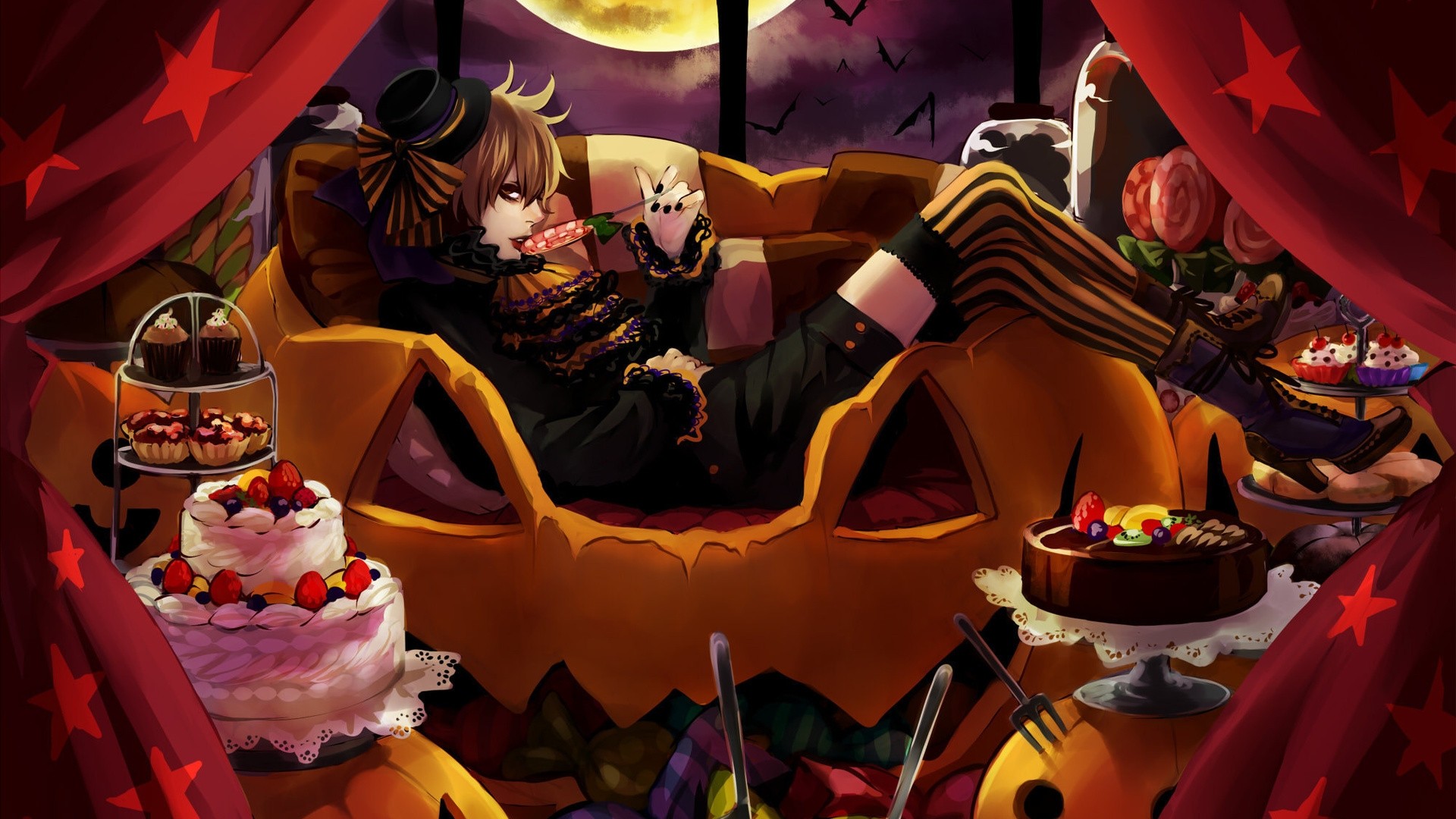 Cute Halloween Anime Girl Wallpapers Wallpapers