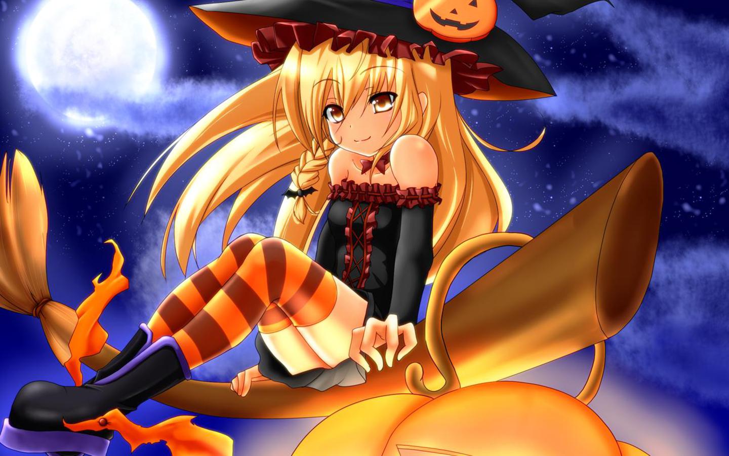Cute Halloween Anime Girl Wallpapers Wallpapers