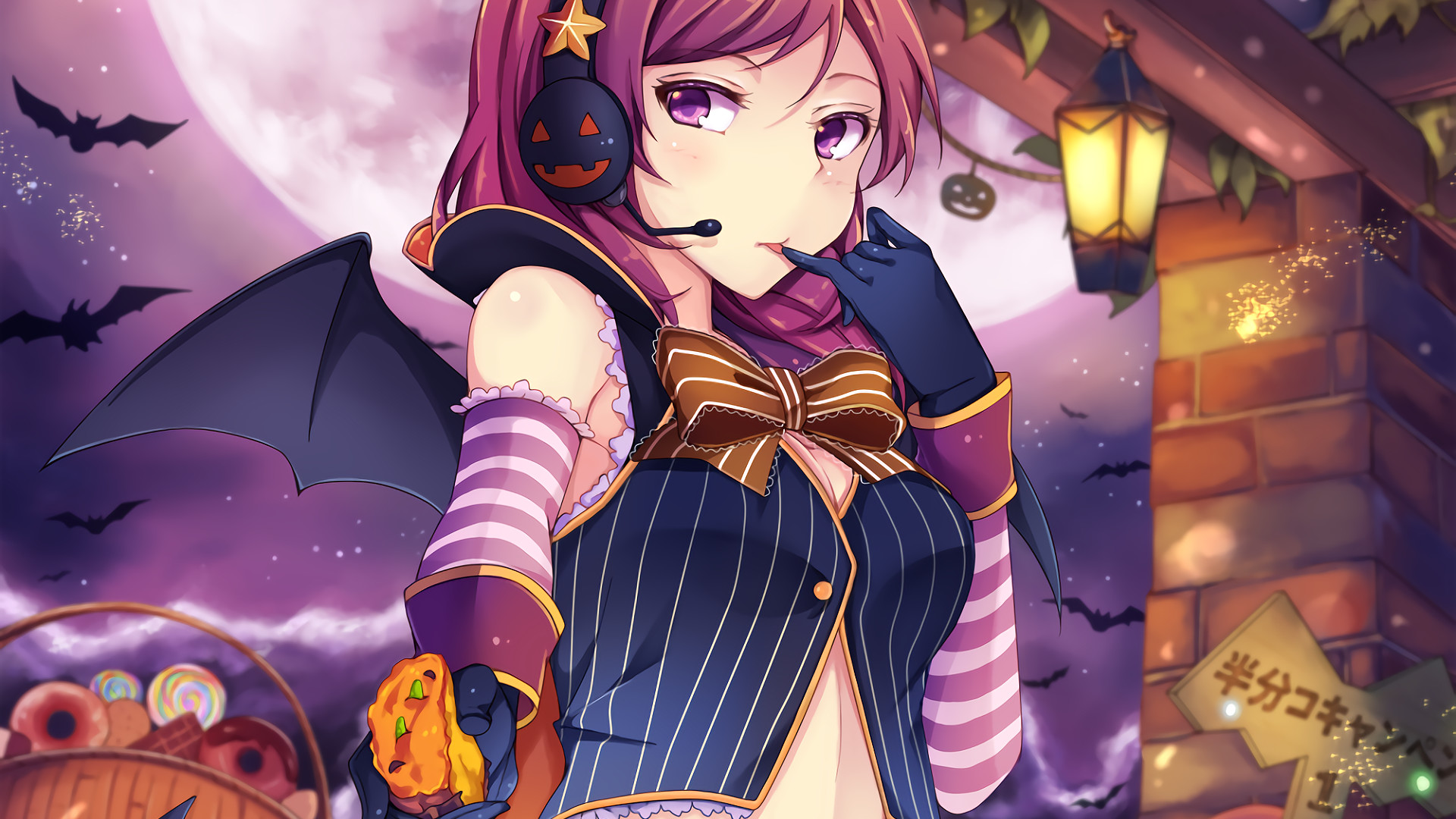 Cute Halloween Anime Girl Wallpapers Wallpapers