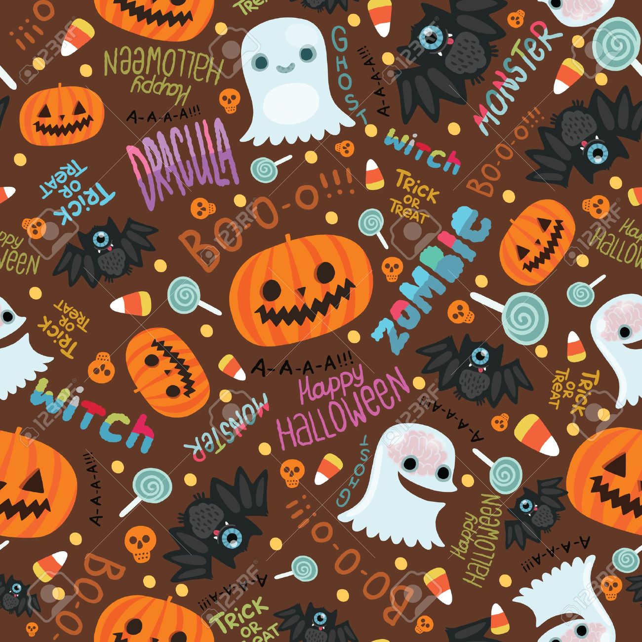 Cute Halloween Pattern Wallpapers