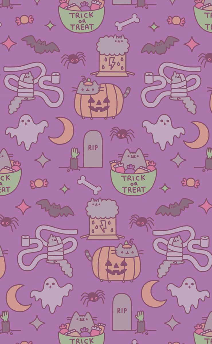 Cute Halloween Pusheen Wallpapers
