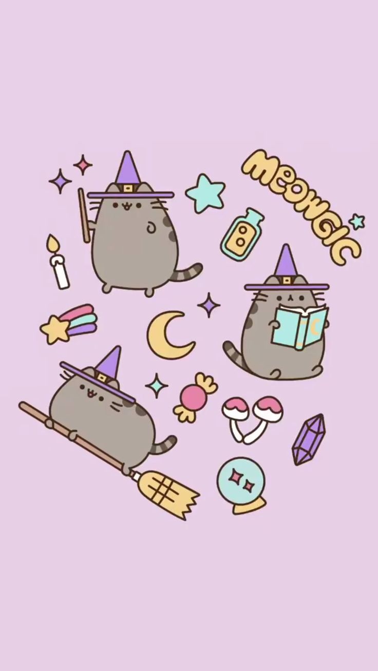 Cute Halloween Pusheen Wallpapers