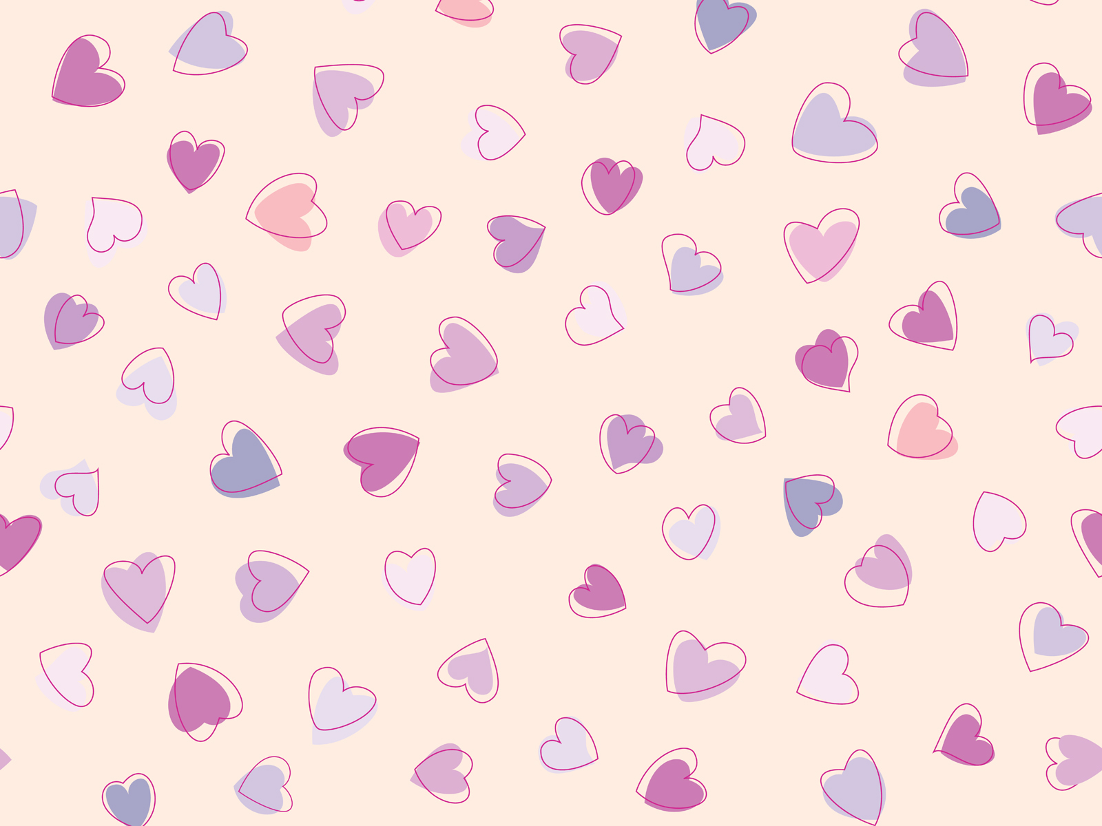 Cute Hearts Desktop Wallpapers