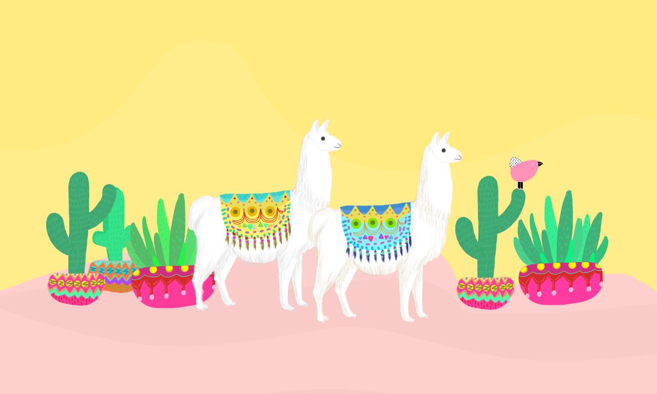 Cute Llama Desktop Wallpapers