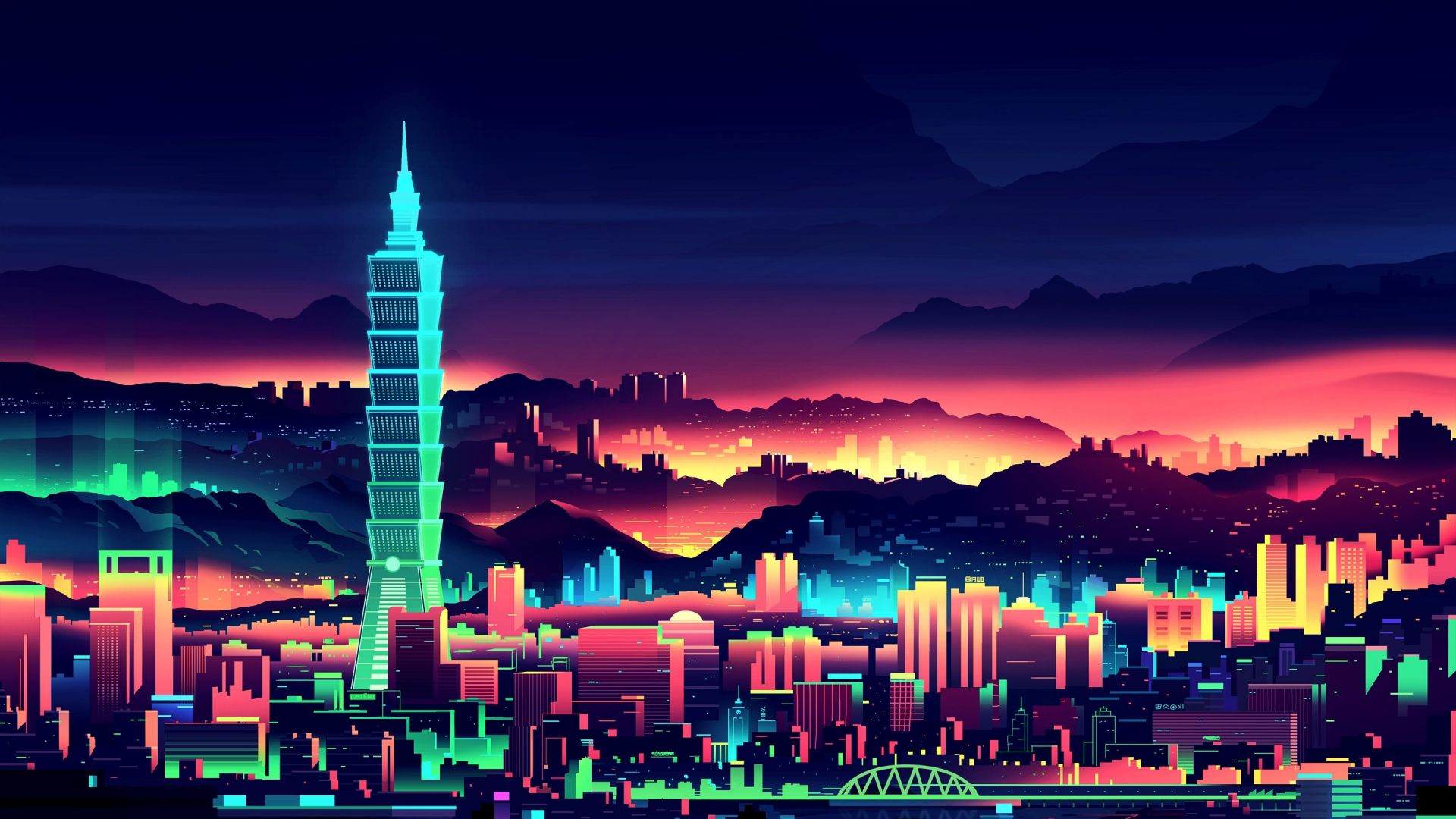 Cute Neon Art Wallpapers