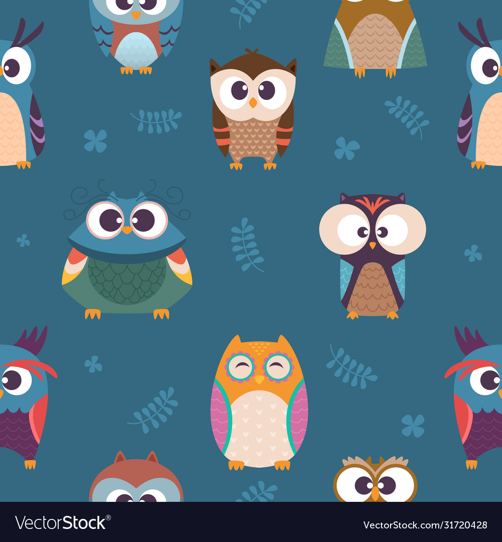 Cute Owl Pattern Wallpapers