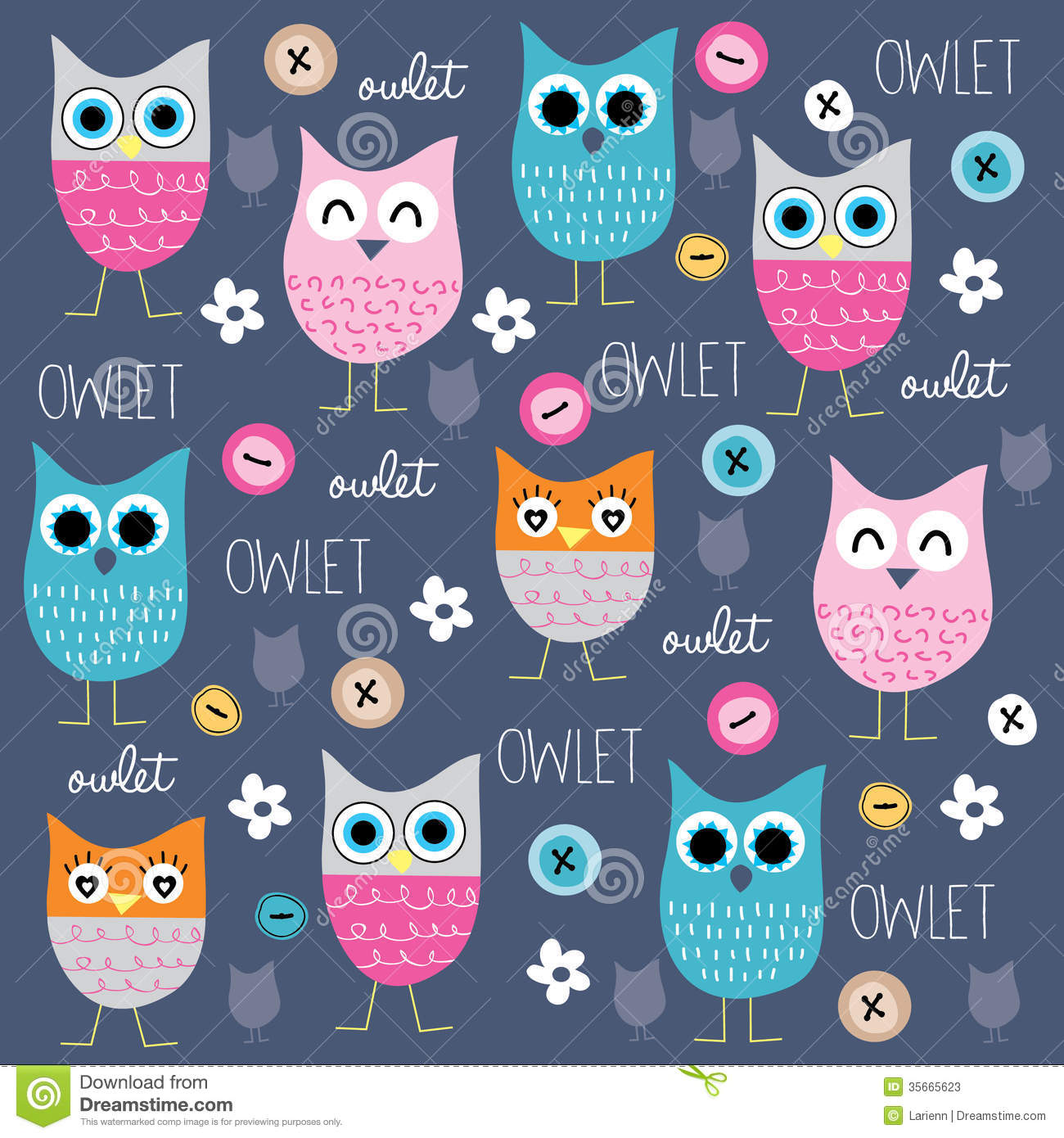 Cute Owl Pattern Wallpapers