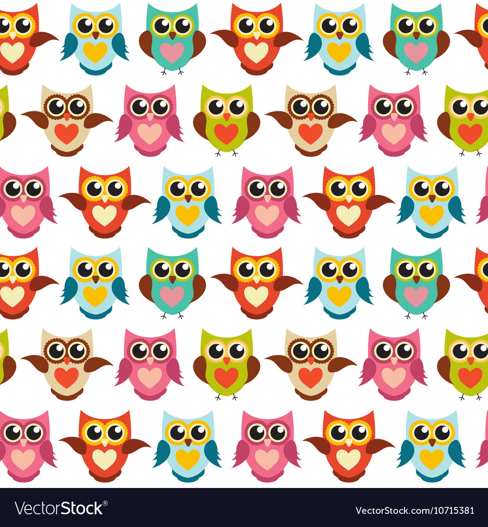 Cute Owl Pattern Wallpapers