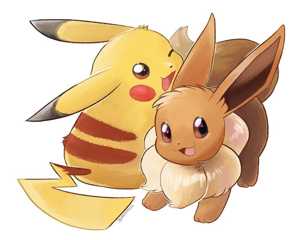 Cute Pikachu And Eevee Wallpapers