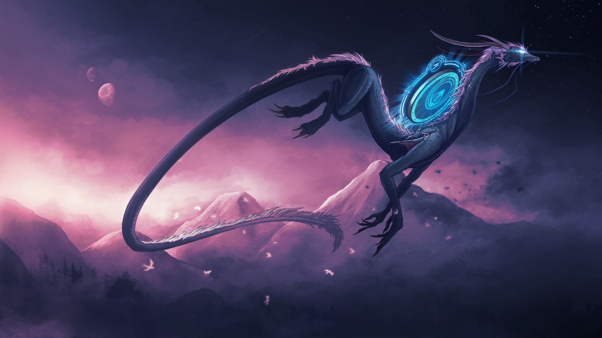 Cute Purple Dragon Wallpapers