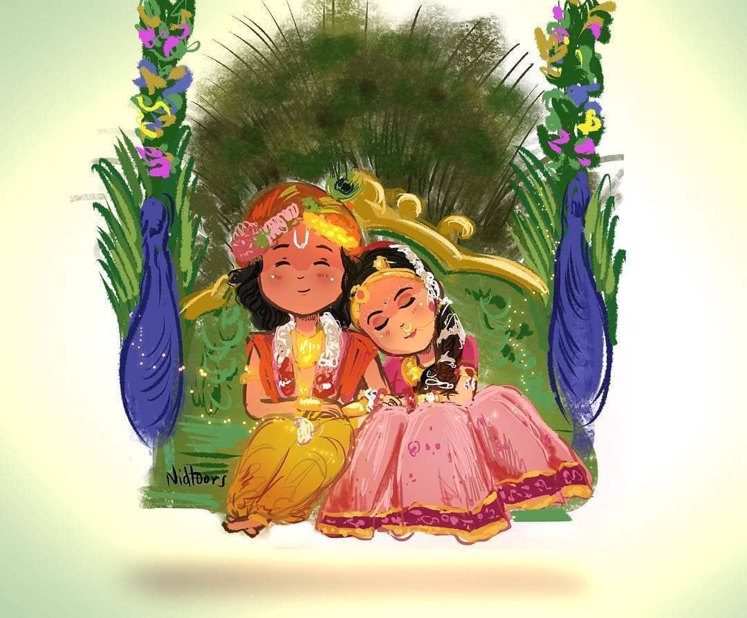 Cute Radha Krishna Wallpapers