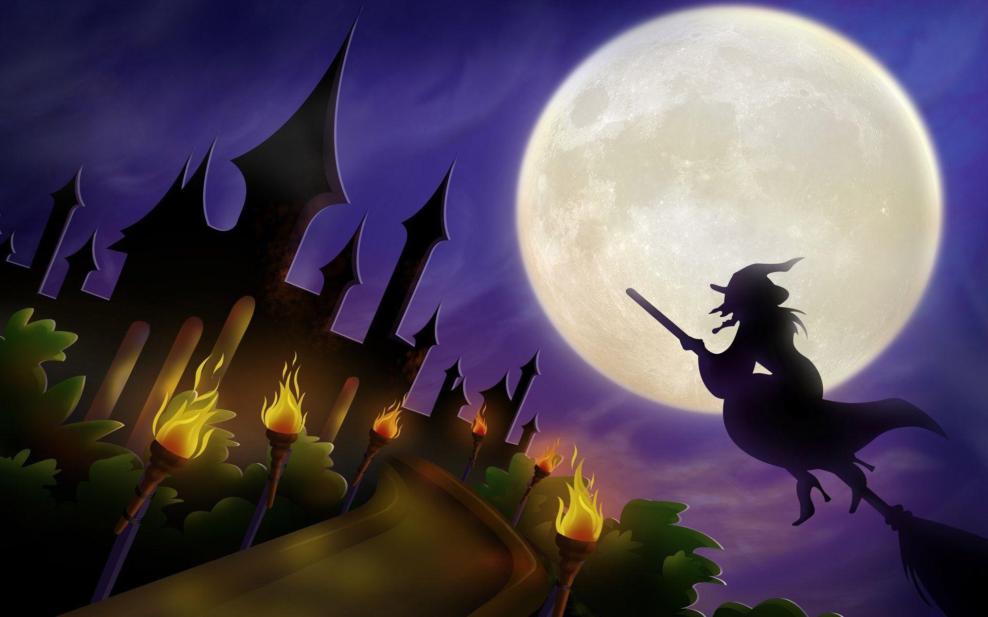 Cute Witch Halloween Wallpapers