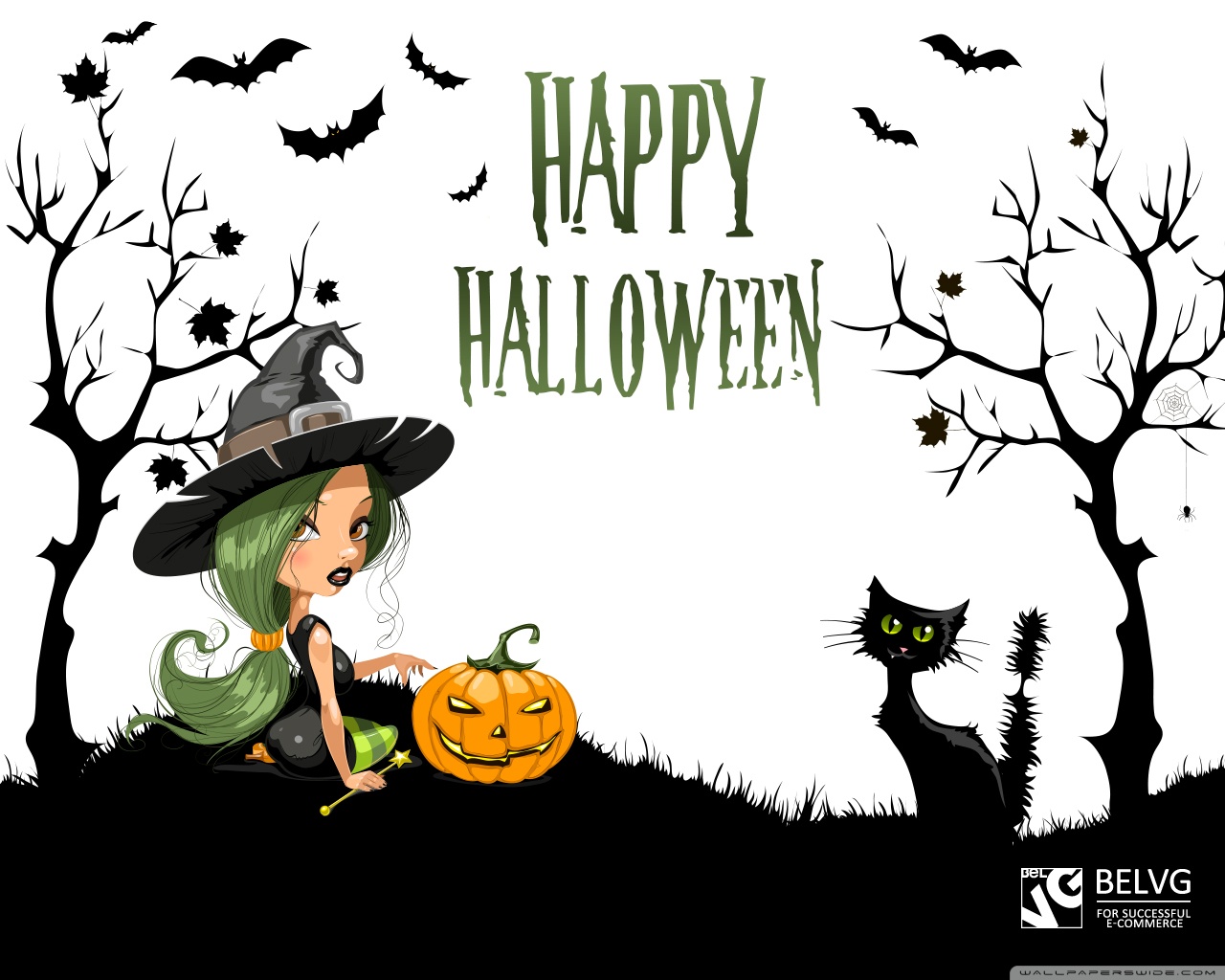 Cute Witch Halloween Wallpapers