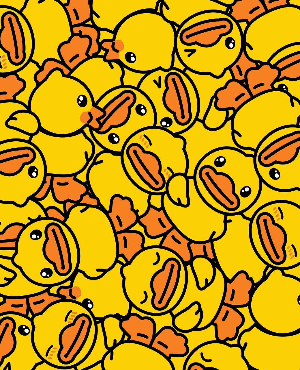 Cute Yellow Ducks Wallpapers