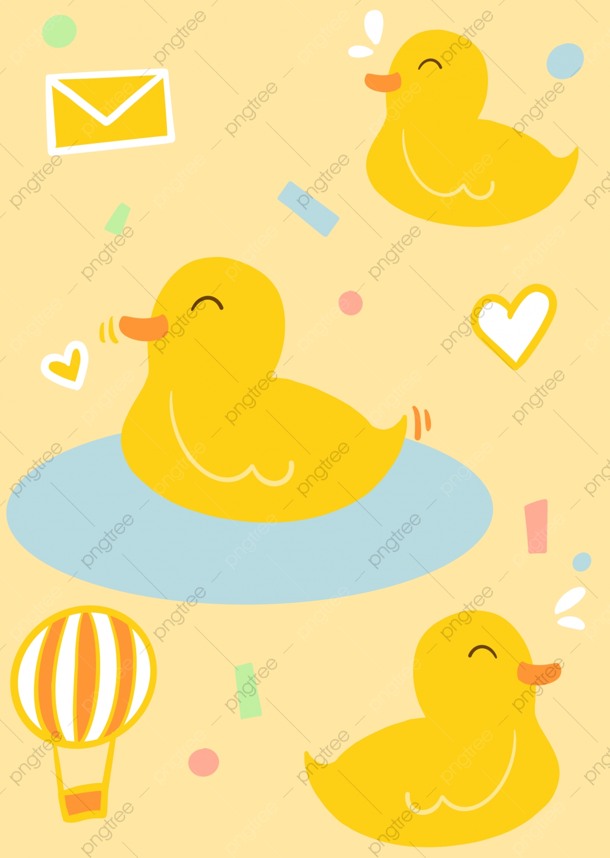 Cute Yellow Ducks Wallpapers