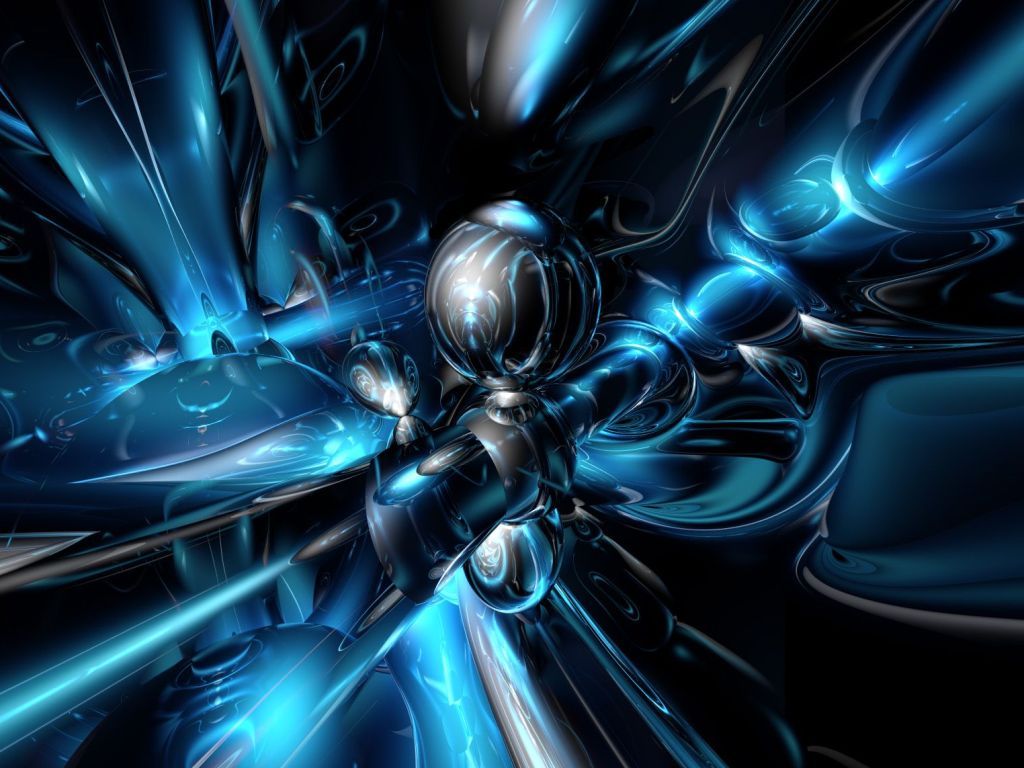 Cool Blue 3D Abstract Wallpapers