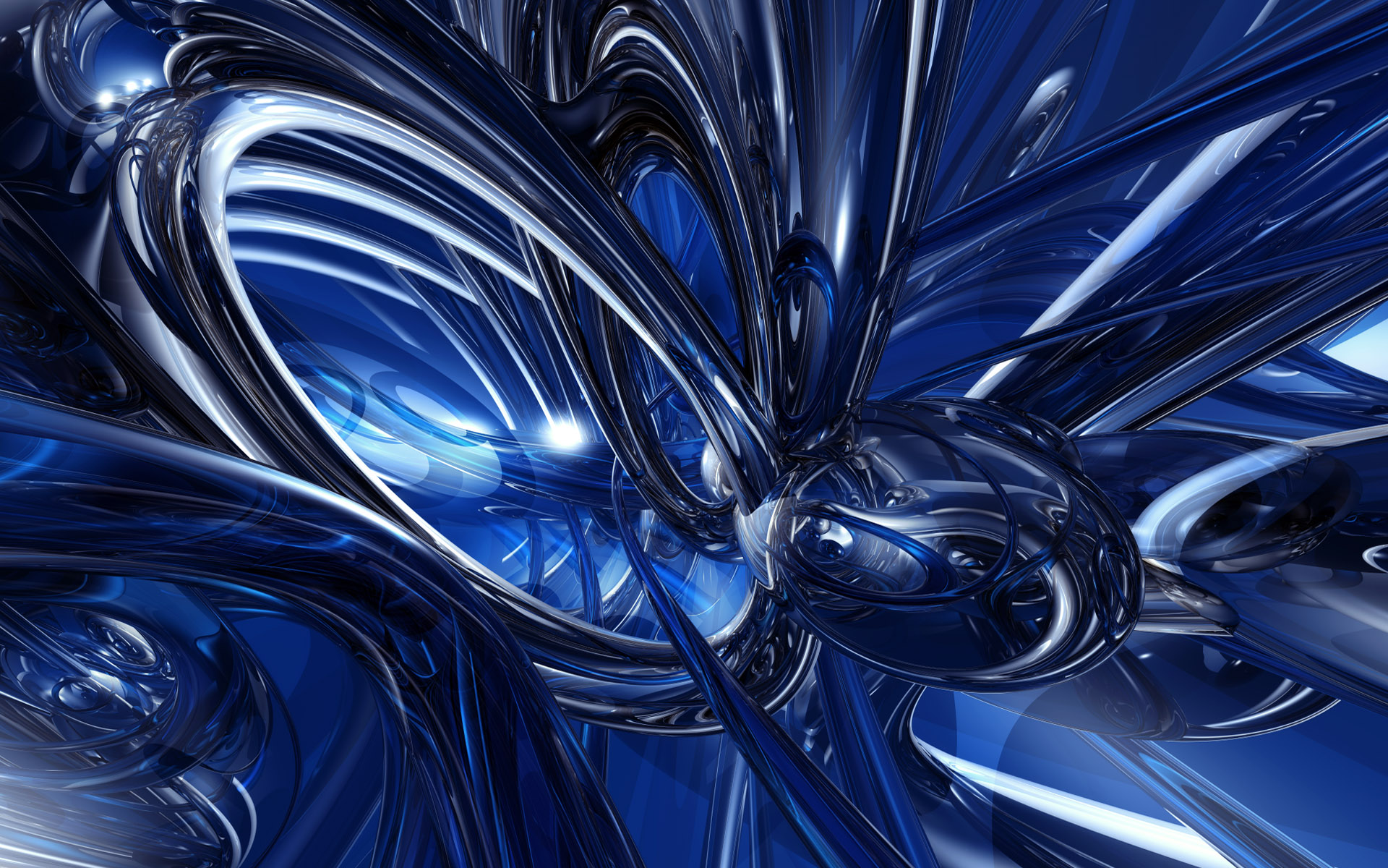 Cool Blue 3D Abstract Wallpapers