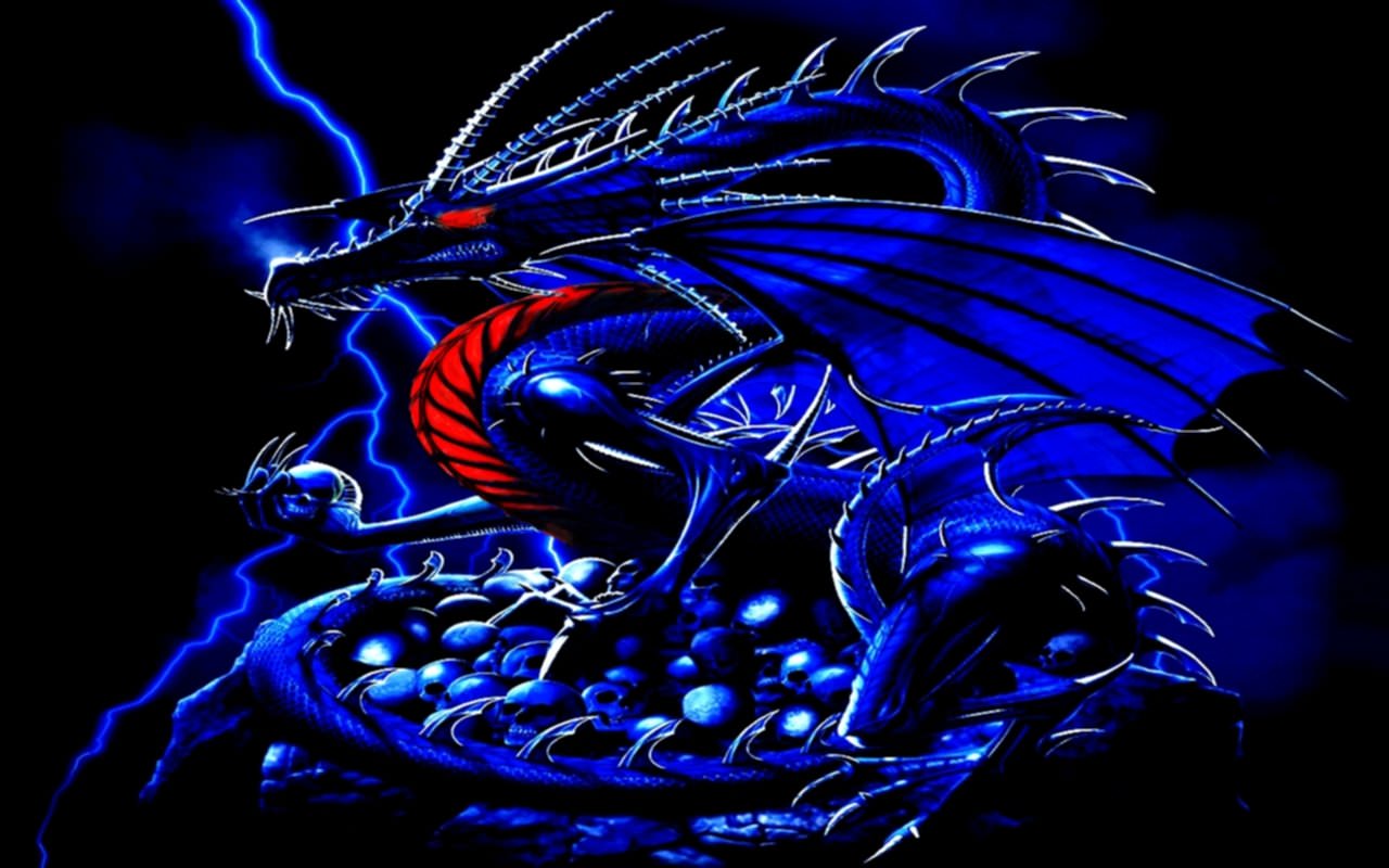 Cool Blue Dragon Wallpapers