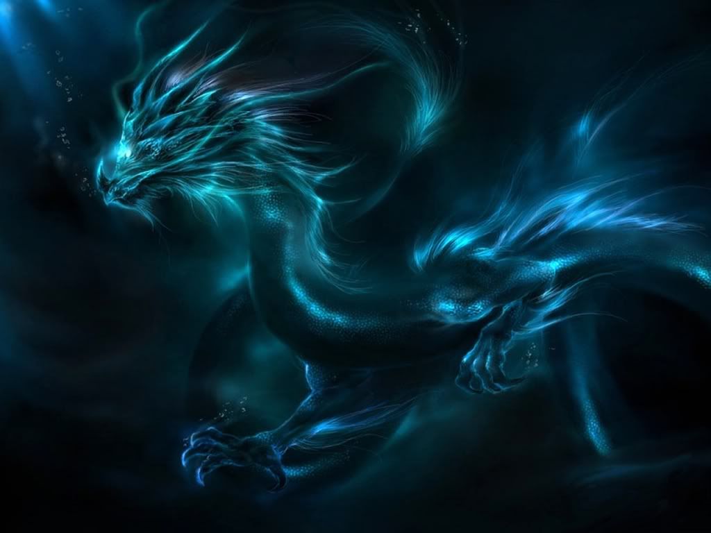 Cool Blue Fire Dragon Wallpapers