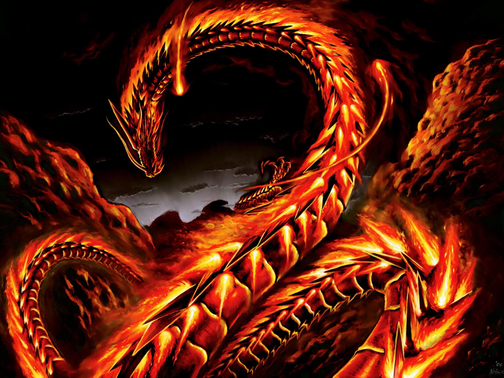 Cool Fire Dragon Wallpapers