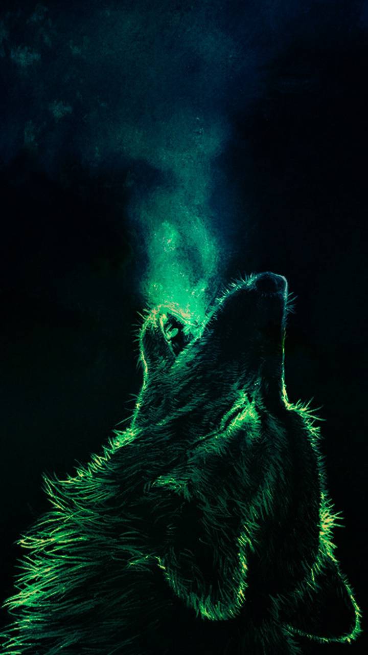 Cool Green Wolf Wallpapers