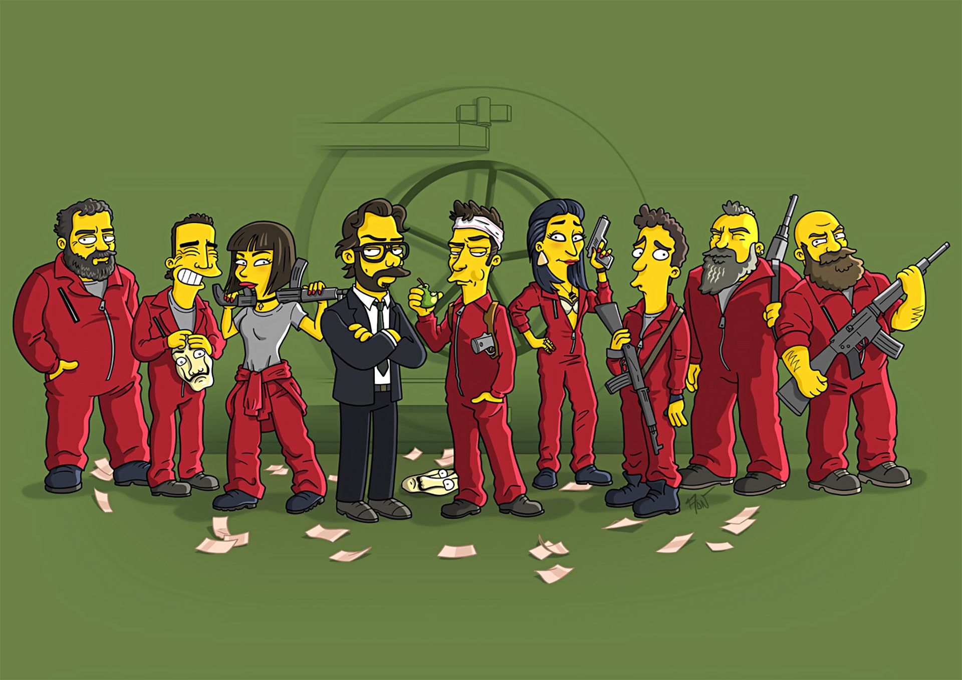 Cool Money Heist Cartoon Wallpapers Wallpapers