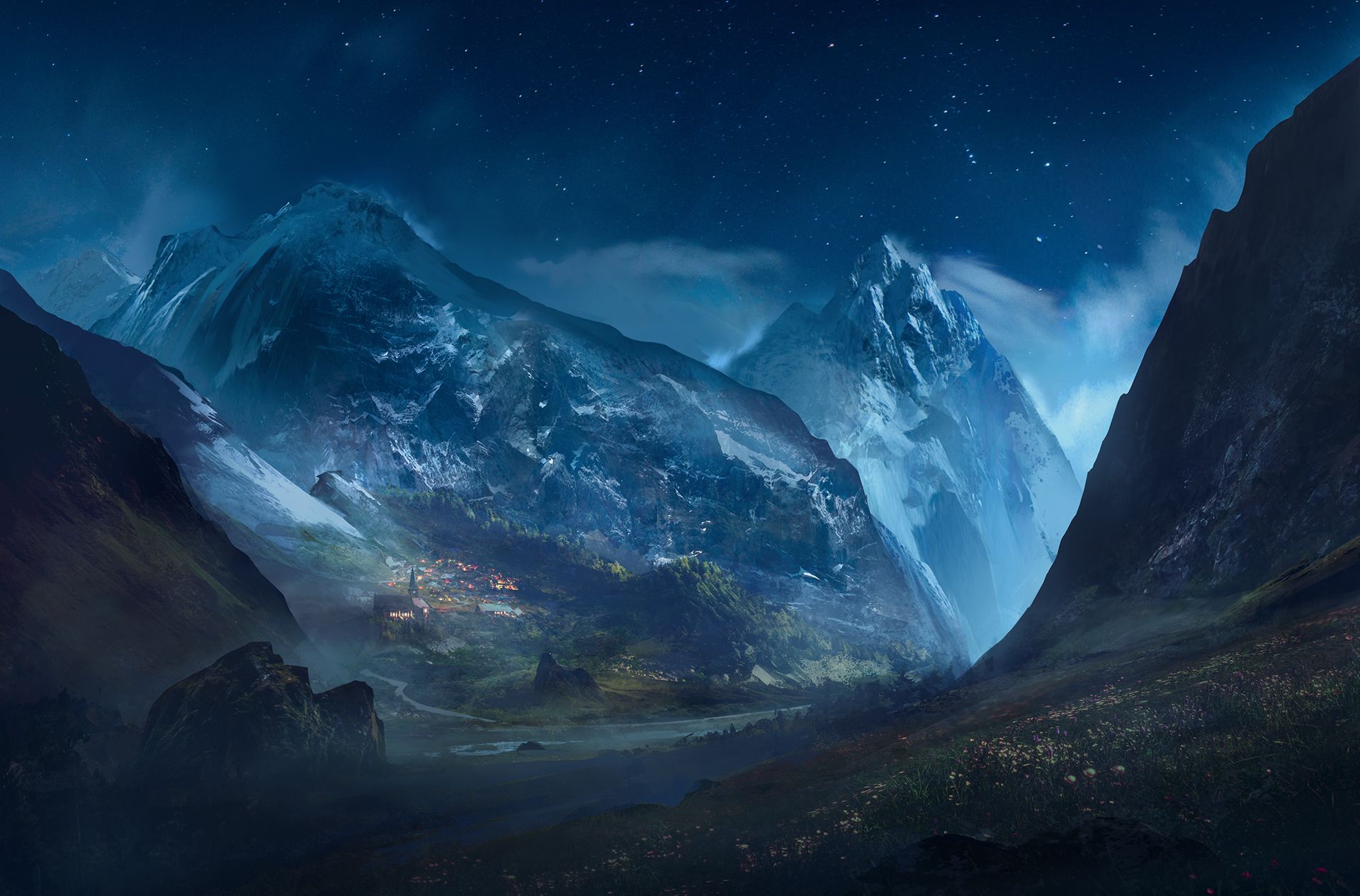 Cool Mountain Fantasy Art Wallpapers Wallpapers