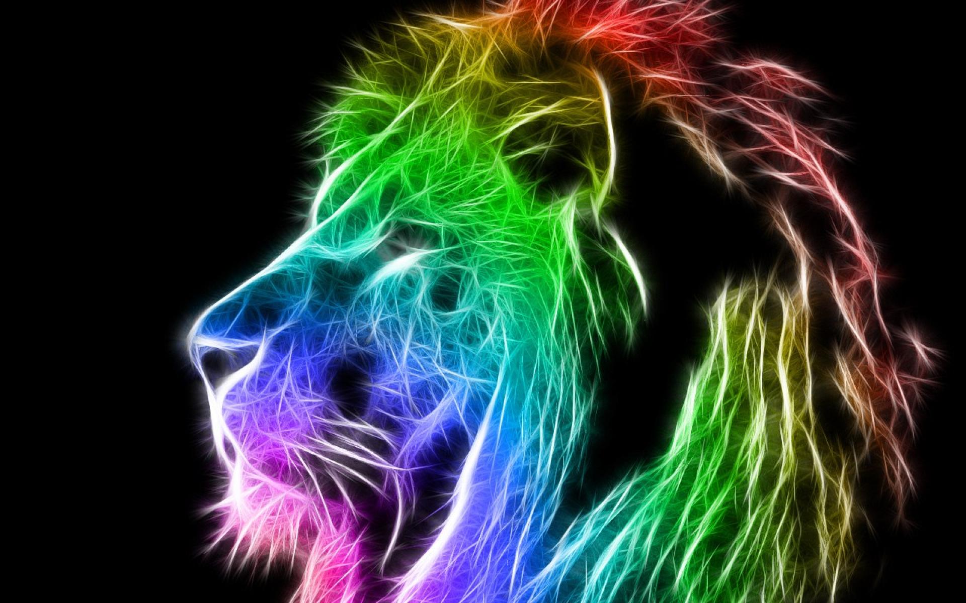 Cool Neon Lion Wallpapers