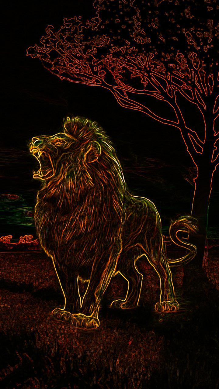 Cool Neon Lion Wallpapers