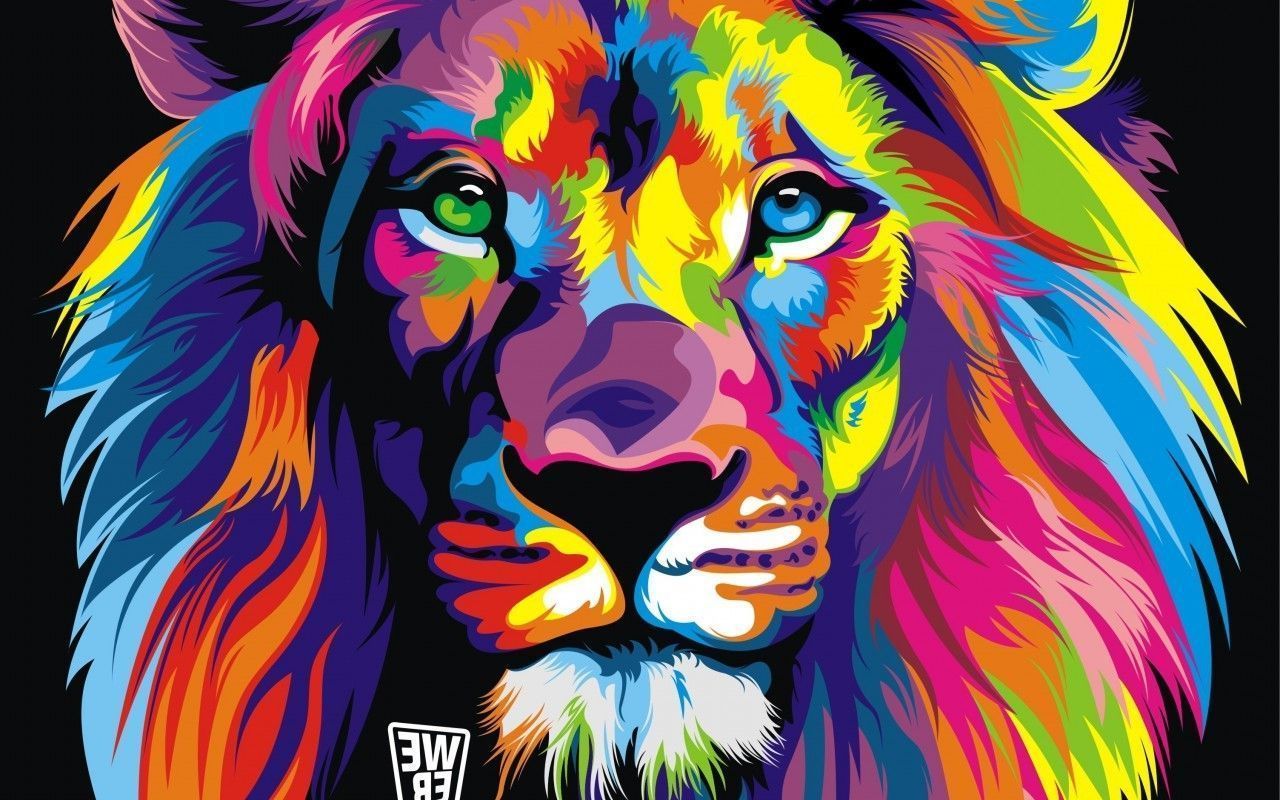 Cool Neon Lion Wallpapers