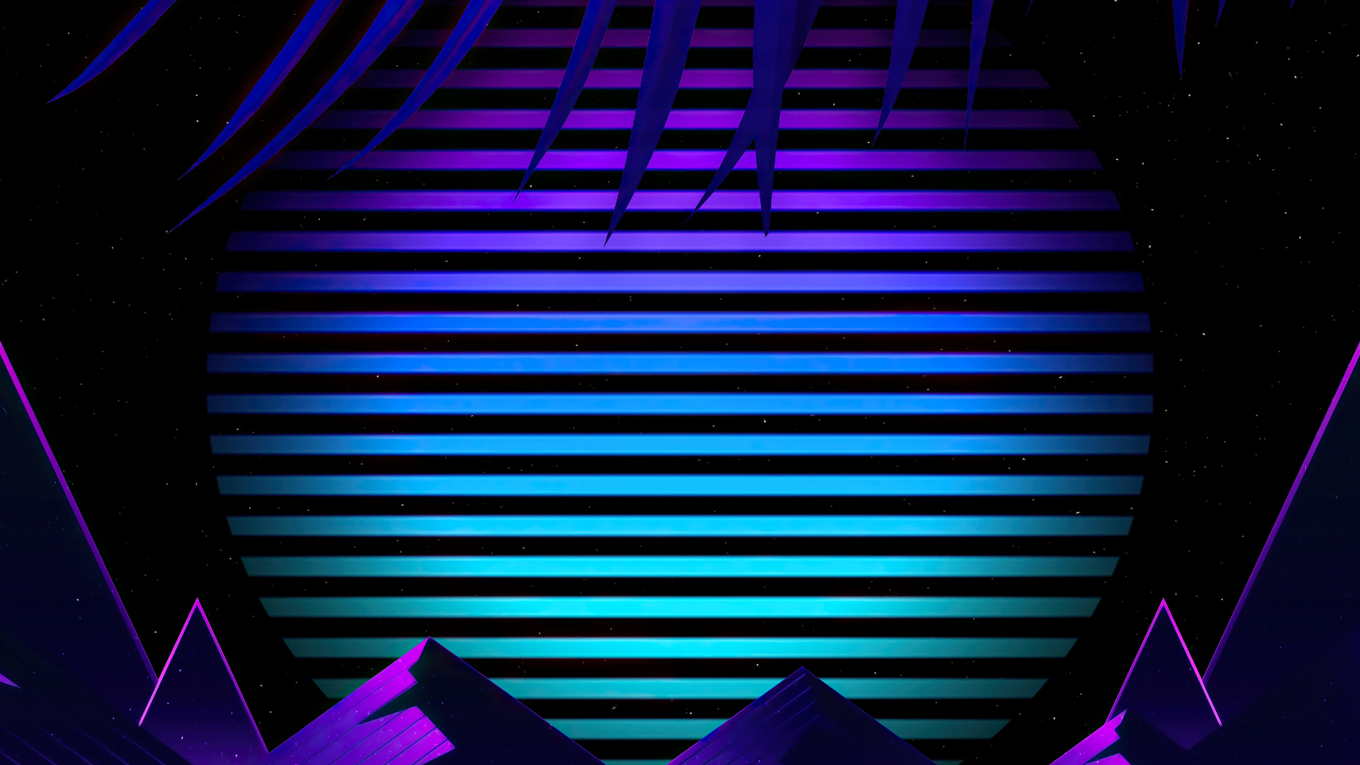 Retro 80S Sun Wallpapers Wallpapers