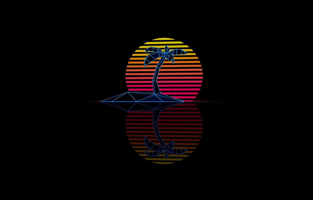 Retro 80S Sun Wallpapers Wallpapers