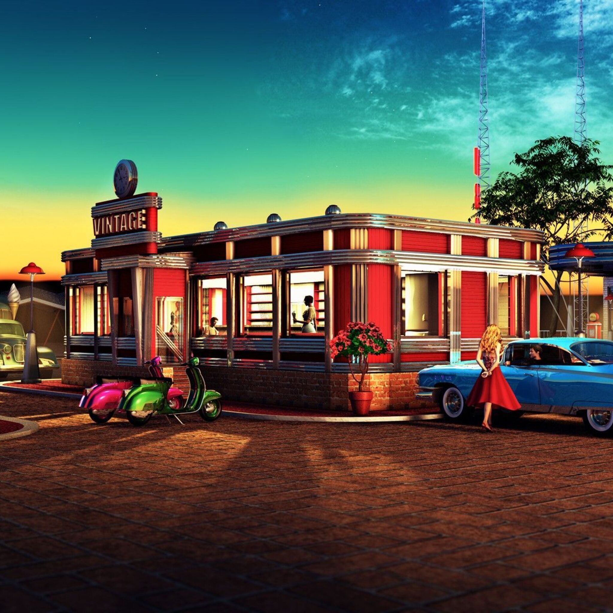 Retro Diner Wallpapers